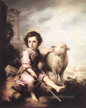 barroco Painting - Cristo Buen Pastor Barroco español Bartolomé Esteban Murillo